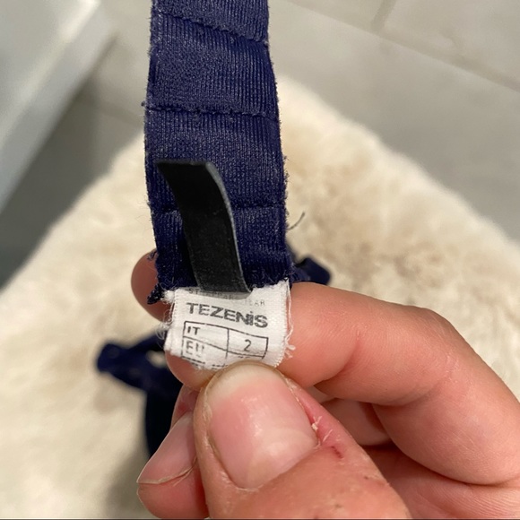 TEZENIA Dark Navy Navy Plunge Lace Padded Bra - Picture 5 of 5